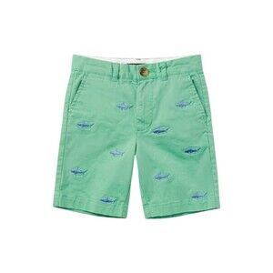 Elk American Classic Kids Green Blue Shark Embroidered Shorts Chino Boys Size 5